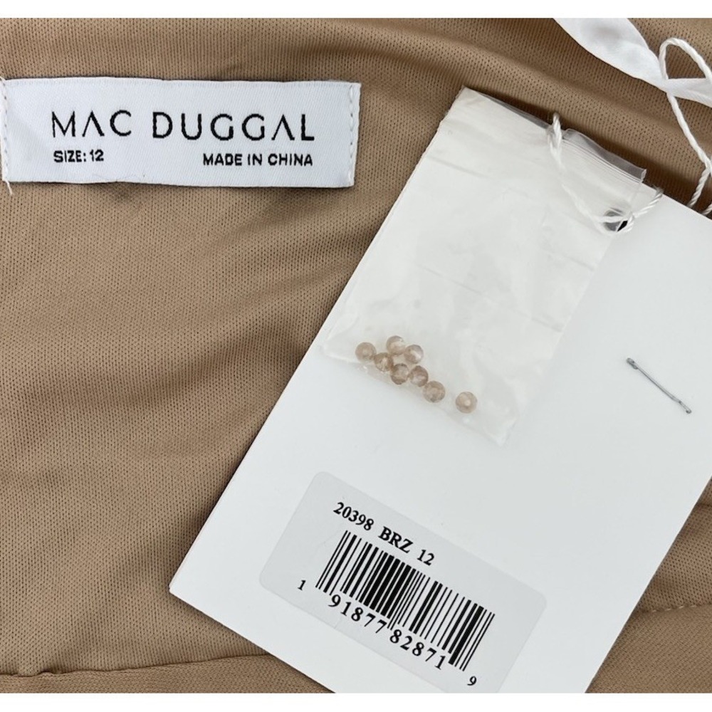 Mac Duggal 20398 Bronze Embellished A-Line Midi Dress Size 12 $498 - Picture 8 of 8